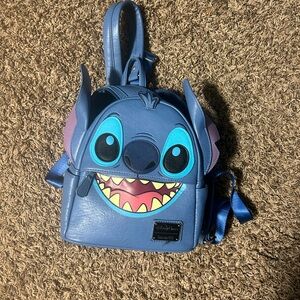 Loungefly Blue and Purple Stitch Kids Backpack